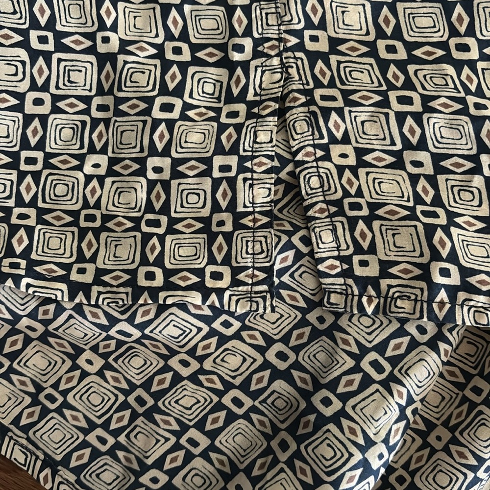 Vintage Silk Abstract Button Down Blouse Shirt VTG XL Summa Silky Oversized - Picture 9 of 11